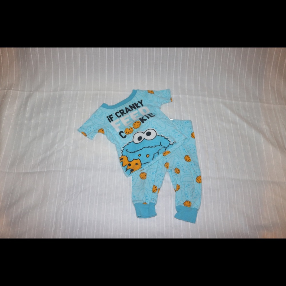 Cookie Monster Sesame Street pajama set.